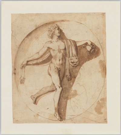 Bacchus dansande votarie av Nicolas Poussin