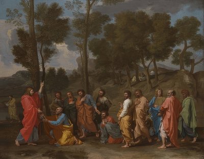 Vigningens sakrament (Kristus ger Peter nycklarna). Omkring 1637-40 av Nicolas Poussin