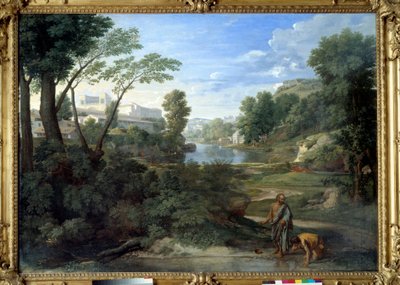 Diogene kastar sin ondska. Målning av Nicolas Poussin av Nicolas Poussin