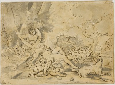 Figurer, vagn och hund av Nicolas Poussin