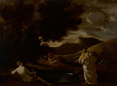 Kung Midas förvandlar en ekgren till guld av Nicolas Poussin