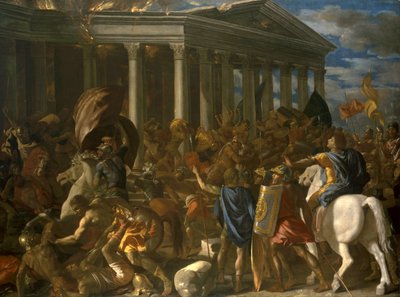 La destruction du temple de Jerusalem - Förstörelsen av Jerusalems tempel, av Poussin, Nicolas (1594-1665). Olja på duk av Nicolas Poussin