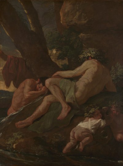 Midas Washing at the Source of the Pactolus, ca. 1627. av Nicolas Poussin