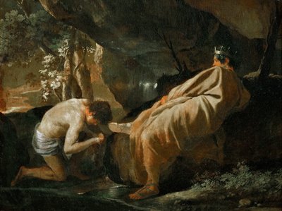 Midas vid källan till floden Pactolus, ca 1627. av Nicolas Poussin