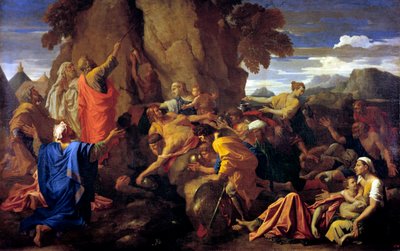 Moses slår klippan, 1649 av Nicolas Poussin