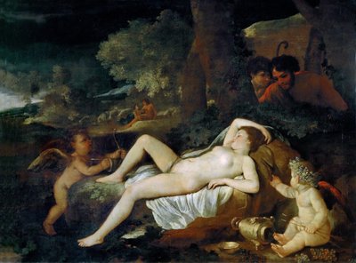 Vilande Venus med Amor, ca 1624. av Nicolas Poussin