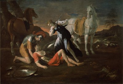Tancred och Erminia, 1631 av Nicolas Poussin