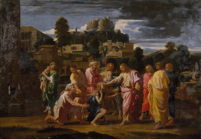 De blinda männen i Jeriko 1650-1700. av Nicolas Poussin