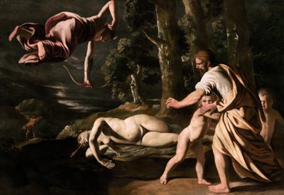 Chiones död, ca. 1622. av Nicolas Poussin