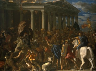 The Destruction and Sack of the Temple of Jerusalem av Nicolas Poussin