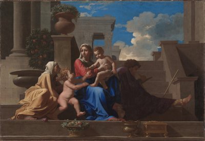 Den heliga familjen på trappan, 1648 av Nicolas Poussin