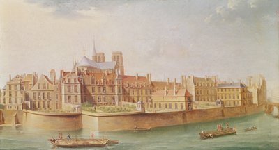 Nyumba zilizo karibu na Notre-Dame, Paris swed av Nicolas Raguenet