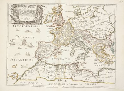 Karta över det romerska riket, c.1675-76 av Nicolas Sanson DAbbeville