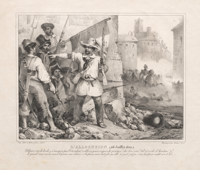 Tilldelning (28 juli 1830) av Nicolas Toussaint Charlet