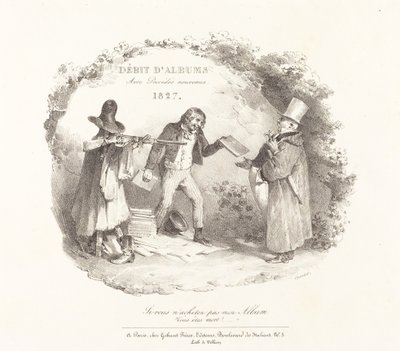 Debitering av album med nya metoder (nya metoder för försäljning av litografialbum) av Nicolas Toussaint Charlet