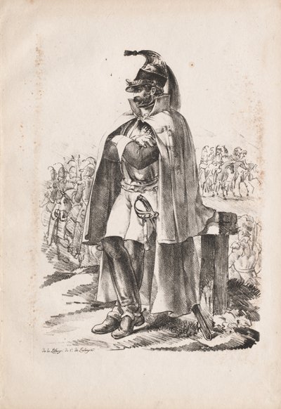 Militärdräkter: Kavalleriman, 1814-1818. av Nicolas Toussaint Charlet