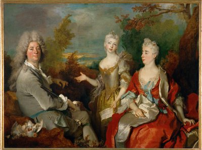Familjeporträtt ... av Nicolas de (workshop) Largilliere