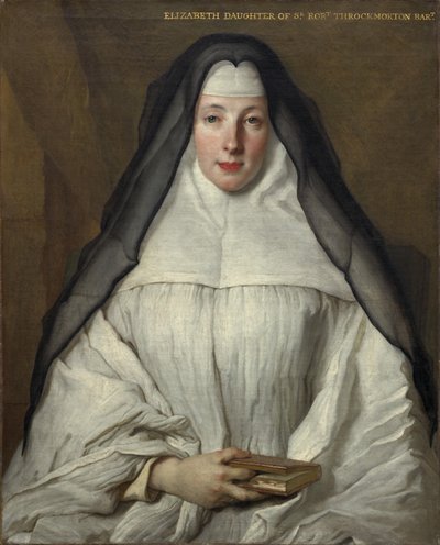 Elizabeth Throckmorton, kaninna av Dames Augustines Anglaises-orden, 1729. av Nicolas de Largillière