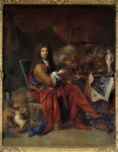 Porträtt av Charles Lebrun (Le Brun) (1619-1690), förste målare av kung Ludvig XIV Målning av Nicolas de Largilliere (1656-1746) Dim. 2,32 x 1,81 m. Paris. Louvren av Nicolas de Largillière