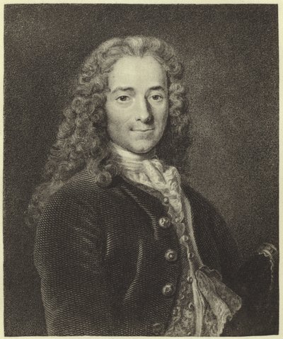 Voltaire (fotogravyr) av Nicolas de Largillière