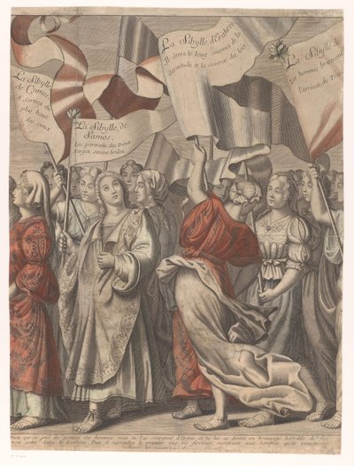 Kristi triumfprocession med figurer från Gamla och Nya testamentet (del tre) Jesu Kristi triumf (titel på objekt) av Nicolas de Larmessin (I)