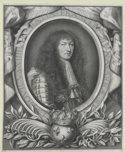Frankrikes kung Ludvig XIV (gravyr) av Nicolas de Larmessin
