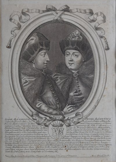 Tsarerna Ivan Aleksijevitj och Peter Aleksijevitj av Ryssland av Nicolas de Larmessin