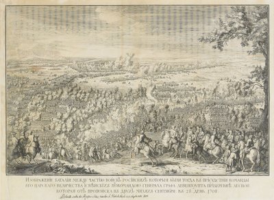 Slaget vid Lesnaya av Nicolas de Larmessin II