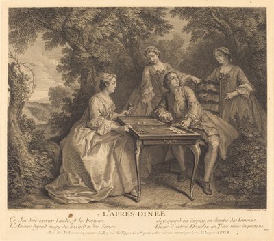 Efter middagen av Nicolas de Larmessin IV after Nicolas Lancret