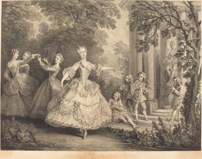 Fröken Hall av Nicolas de Larmessin IV after Nicolas Lancret