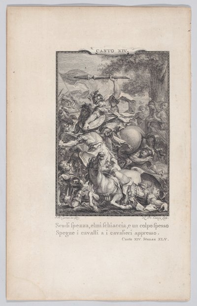 Canto 14, Strof 45, från Orlando Furioso, 1774., 1774. av Nicolas de Launay