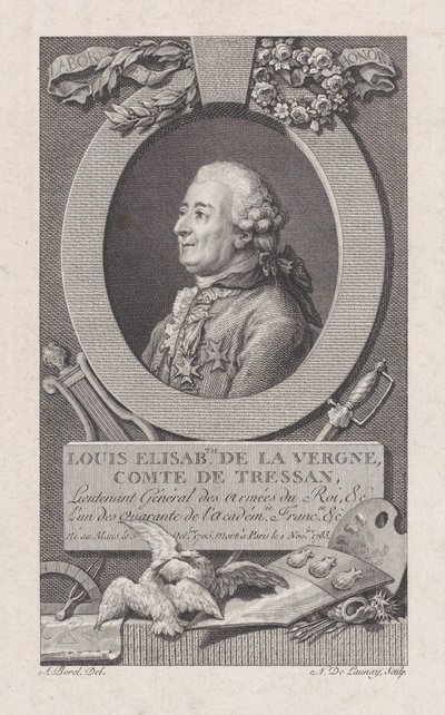 Porträtt av Louis Elisabeth de La Vergne, Comte de Tressan, 1783-92., 1783-92. av Nicolas de Launay