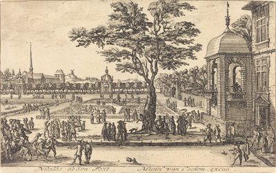 Utsikt över en trädgård av Nicolas de Son