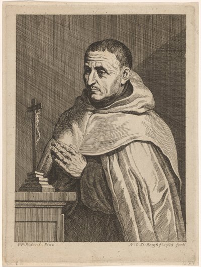 Porträtt av en karmelit (titel på objekt) av Nicolas van den Bergh