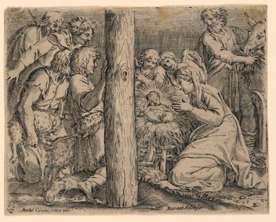 Tillbedjan av herdarna av Nicolaus van Aelst