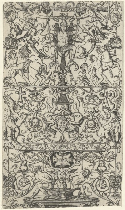 Fragment av prydnadspanel med Mars Prydnadspaneler (serietitel) av Nicoletto da Modena
