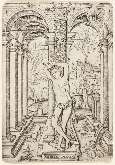 Sankt Sebastian av Nicoletto da Modena