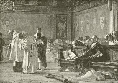 Kolumbus verspottet im Rat von Salamanca von Nicolo Barabino