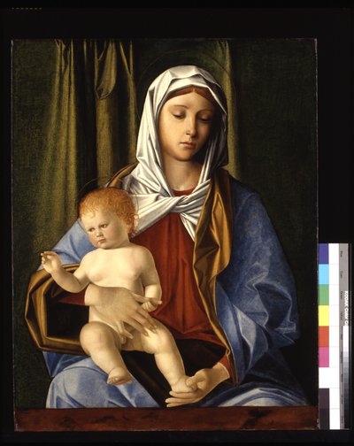 Madonna And Child (tempera och olja på trä) av Nicolo Rondinelli