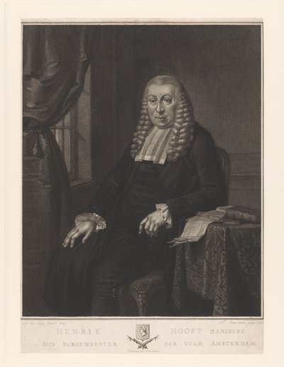 Porträtt av Hendrik Danielsz. Hooft, borgmästare i Amsterdam av Nicolo Schiavonetti
