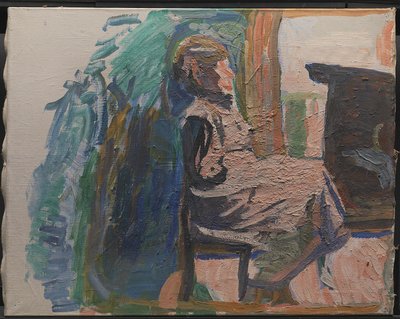 Sittande figur av Niels Larsen Stevns