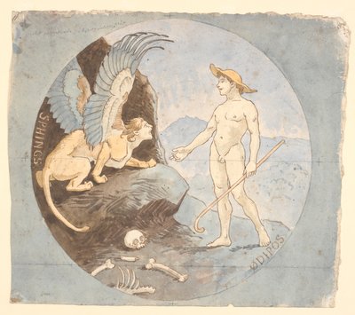 Oidipus och sfinxen av Niels Skovgaard