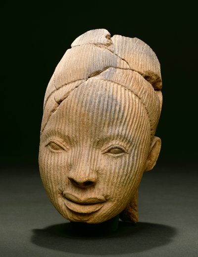 Huvud från en figur, Owo (terrakotta) av Nigerian