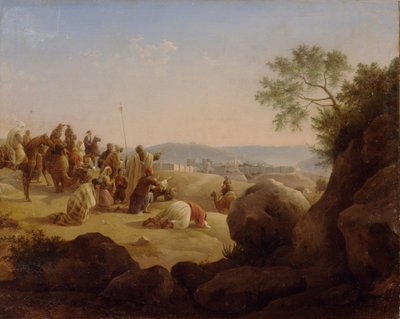 Pilgrimer före Jerusalem, 1831 av Nikanor Grigoryevich Chernetsov