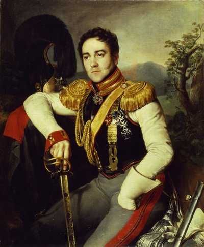 Porträtt av greve Vladimir Stepanovich Apraksin 1796-1833, 1829 av Nikifor Stepanovich Krylov