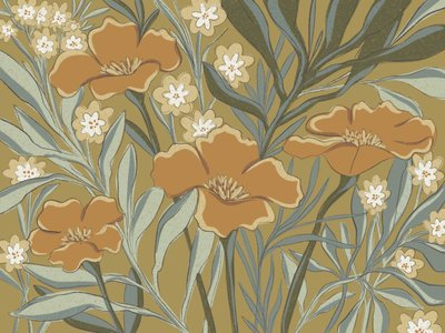 Stiliserade apelsinblommor av Nikita Jariwala