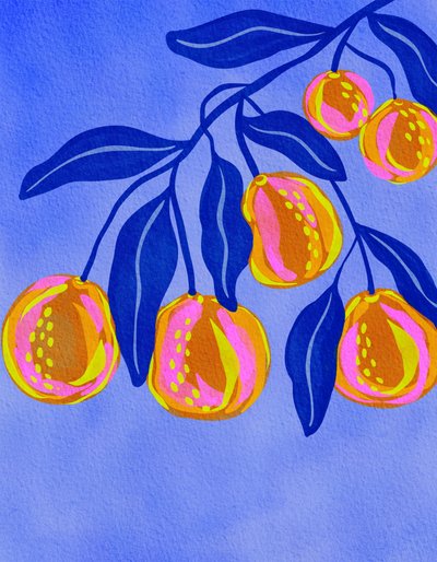 En färgsprakande citruskvist av Nikita Jariwala
