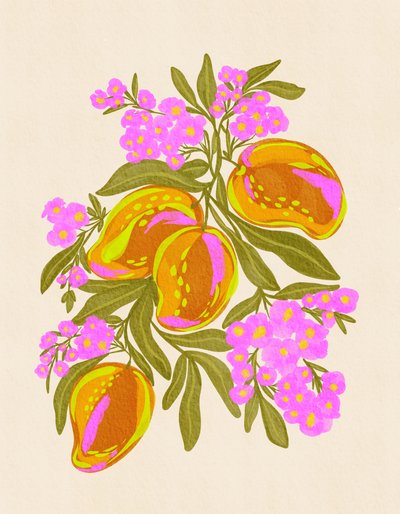 Färgsprakande tropiska mangofrukter av Nikita Jariwala