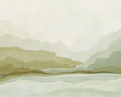 Akvarell: Berg och dal av Nikita Jariwala