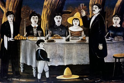 Familjens festmåltid av Niko Pirosmani